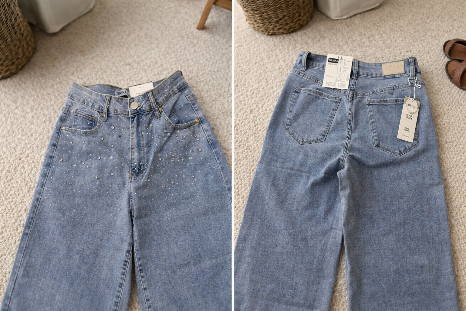 Jeans Wide Leg Diamante✨💎
